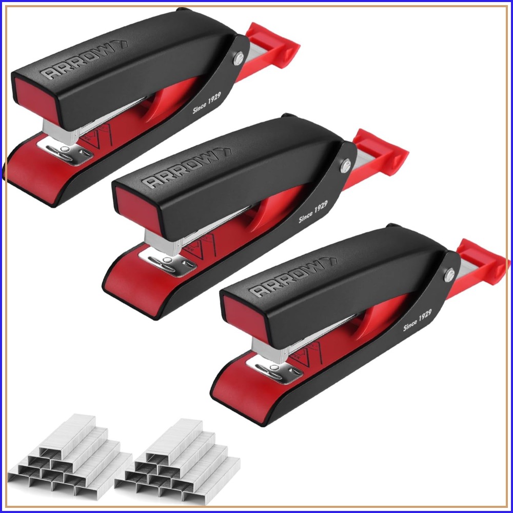 Stapler Half Strip - Arrow Office Stapler Set, 3 Pack,