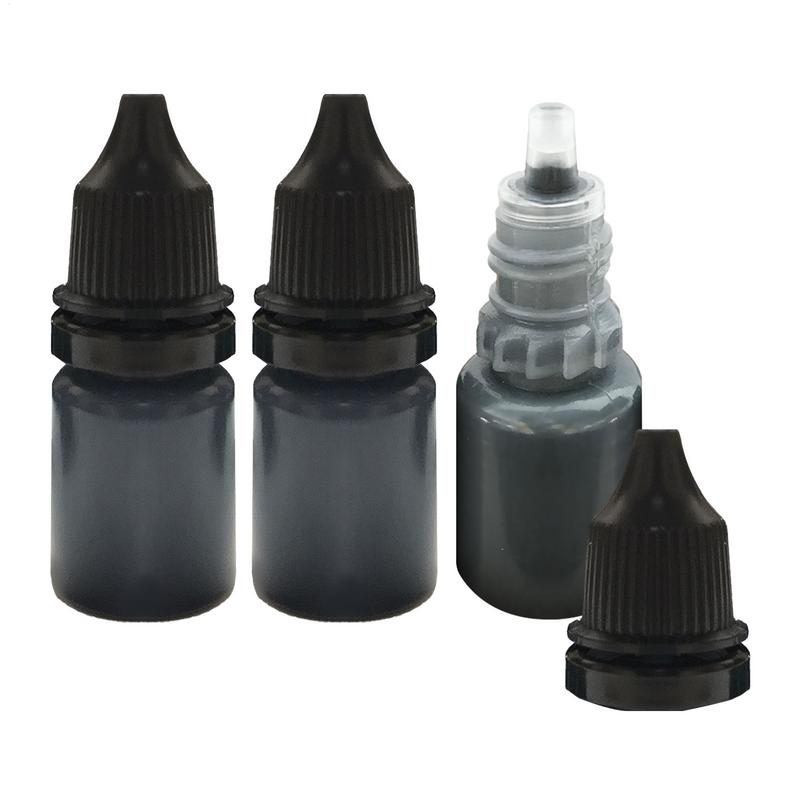 Rubber Date Stamp - 3pcs 10ml Black Ink Refills Parcel