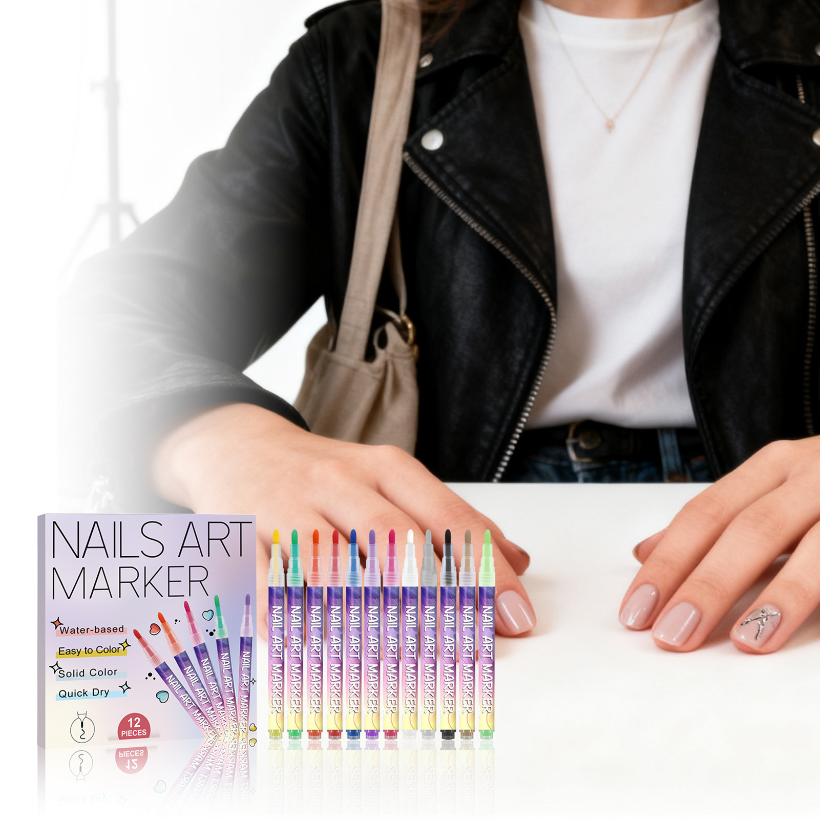 12Pcs Nail Art Pens With Fine  - مراجعة Correction Pen Fine وسعره