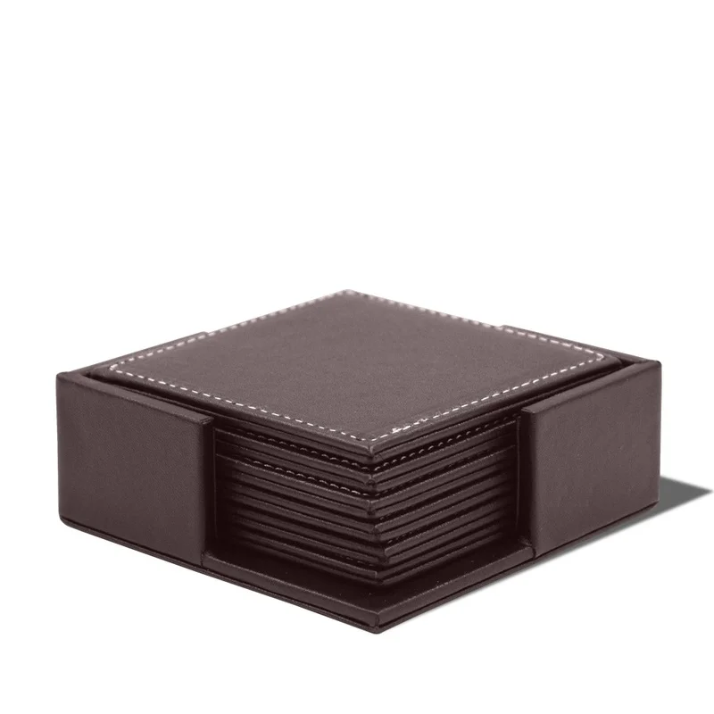 6pcs/Set Business Leather Coas - مراجعة Leather Desk Pad وسعره