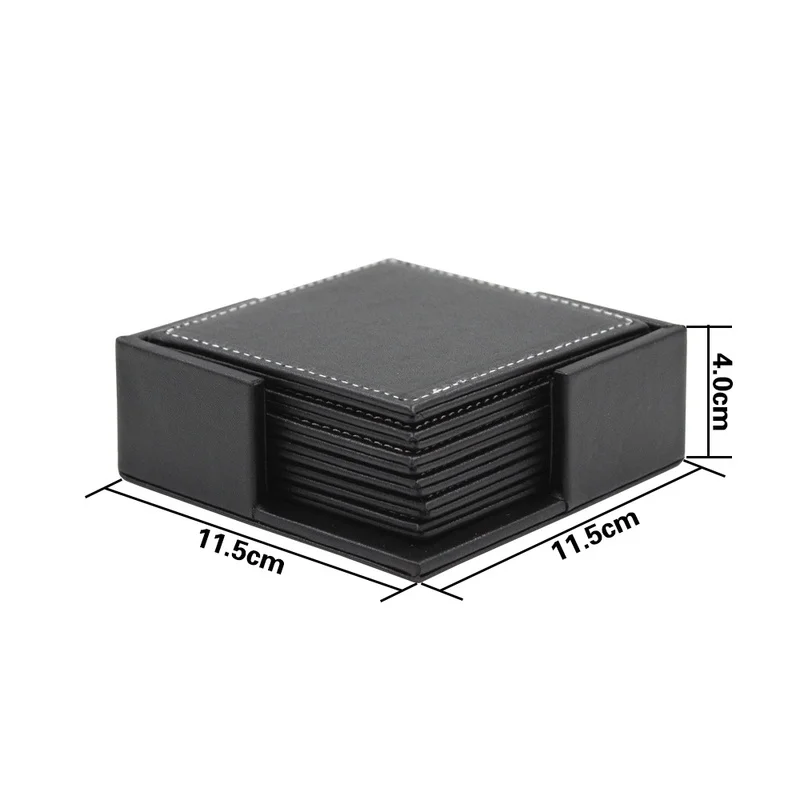 6pcs/Set Business Leather Coas - مراجعة Leather Desk Pad وسعره