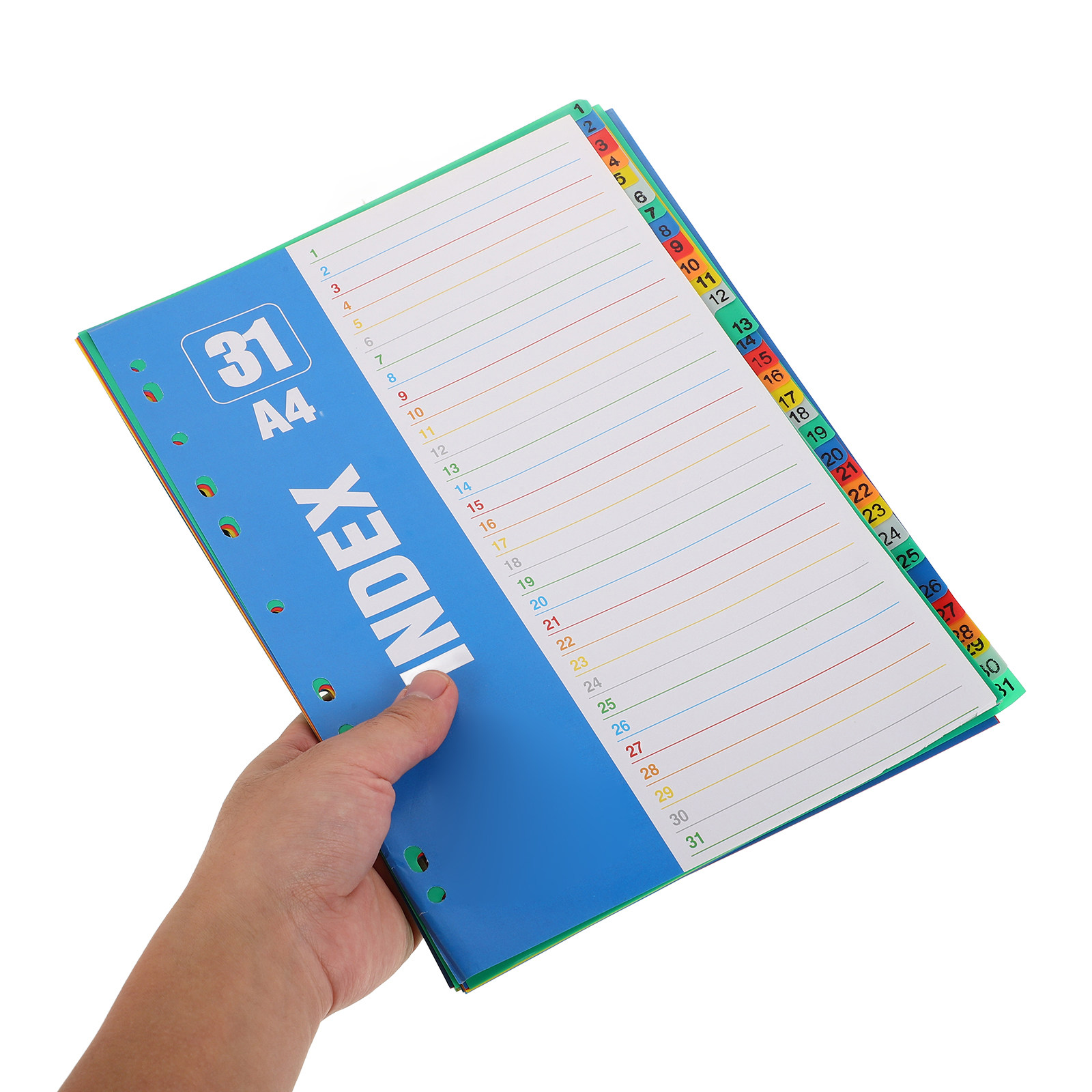 1Set Dividers A4 11-Hole PP St - مراجعة Tab Divider A4 وسعره