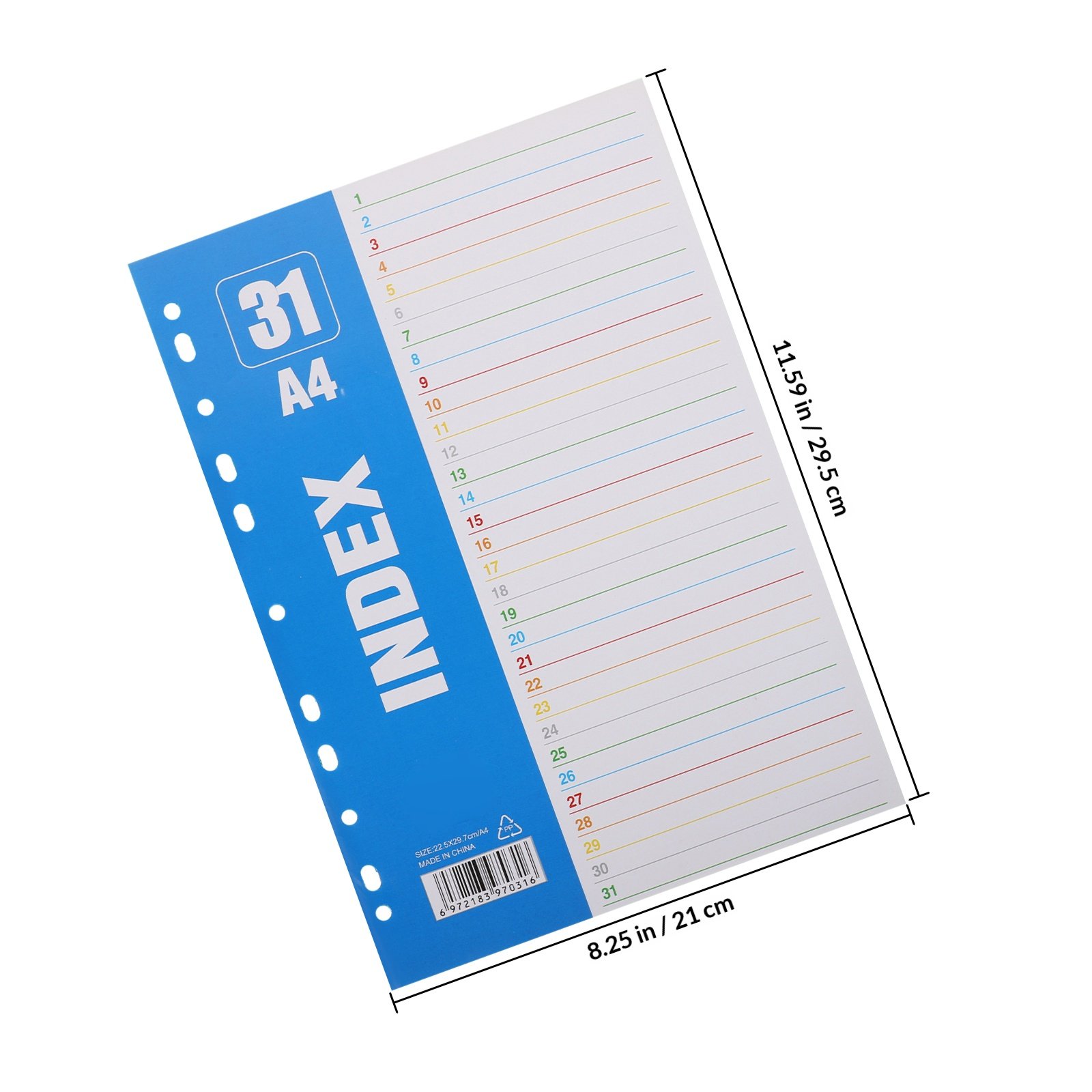 1Set Dividers A4 11-Hole PP St - مراجعة Tab Divider A4 وسعره