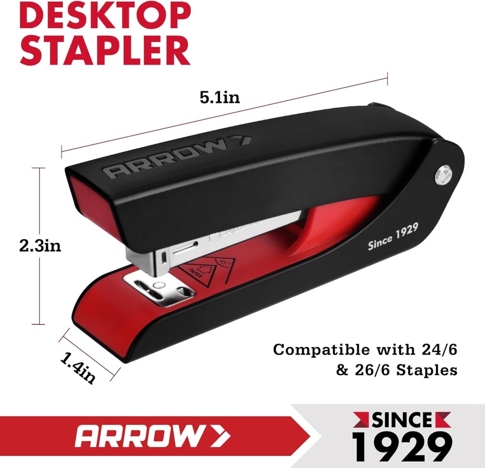 Arrow Office Stapler Set, 3 Pa - مراجعة Stapler Half Strip وسعره