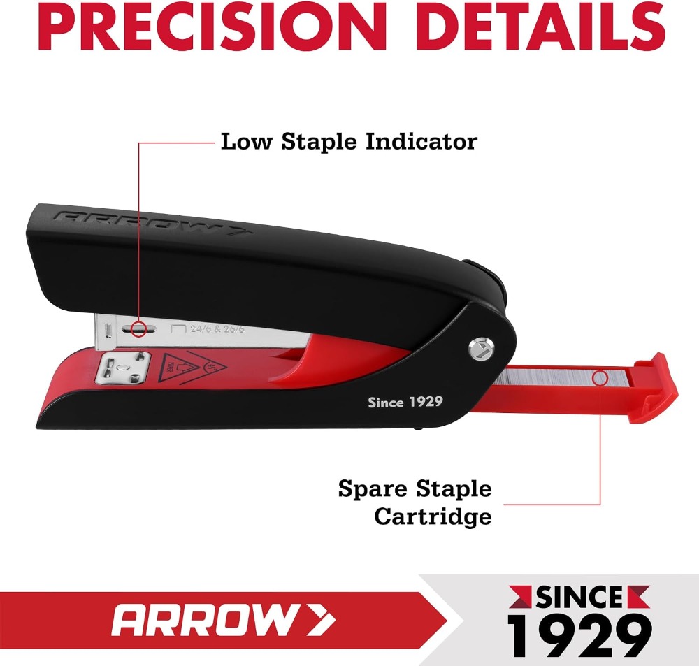 Arrow Office Stapler Set, 3 Pa - مراجعة Stapler Half Strip وسعره