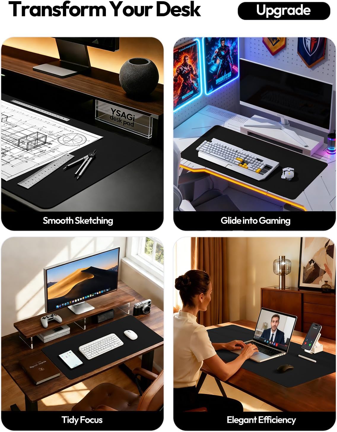 Leather Office Desk Pad Protec - مراجعة Leather Desk Pad وسعره