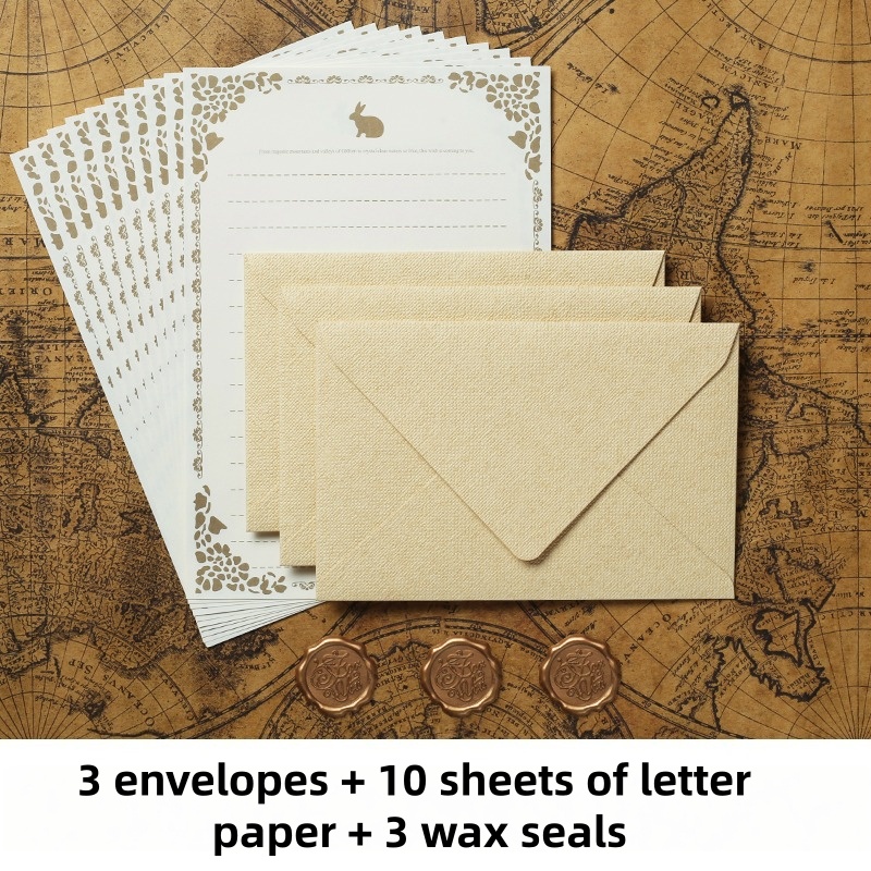 16PCS Vintage Linen Envelopes  - مراجعة Wax Seal Stamp Set وسعره