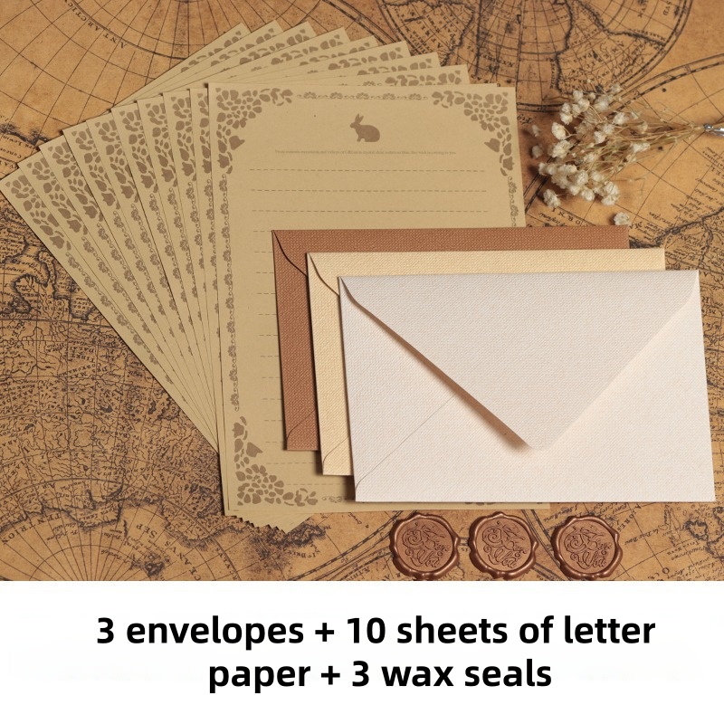 16PCS Vintage Linen Envelopes  - مراجعة Wax Seal Stamp Set وسعره