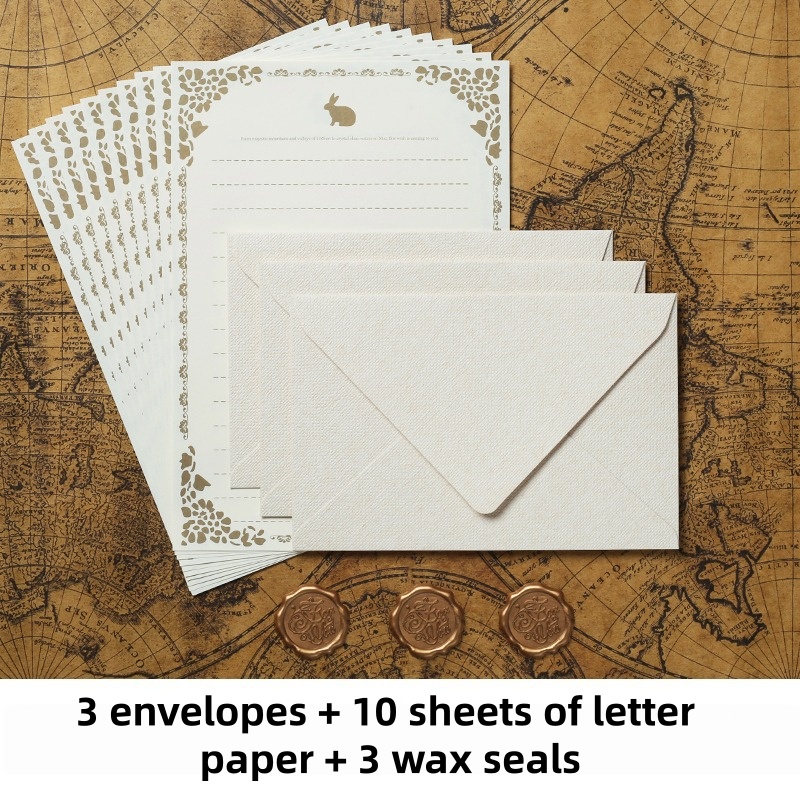 16PCS Vintage Linen Envelopes  - مراجعة Wax Seal Stamp Set وسعره