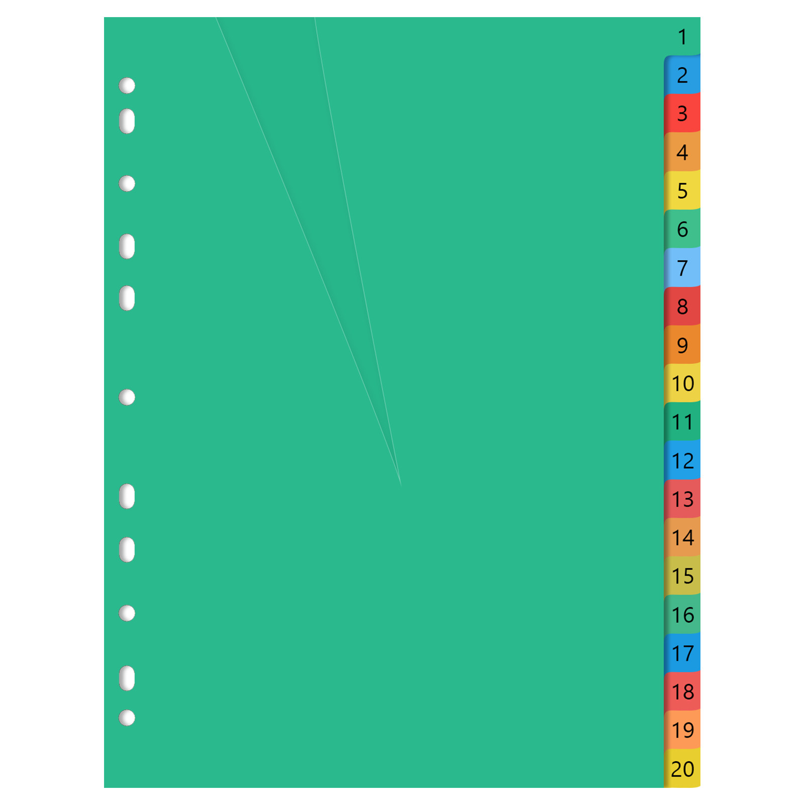 20 Pages Colorful Plastic Tab  - مراجعة Tab Divider A4 وسعره