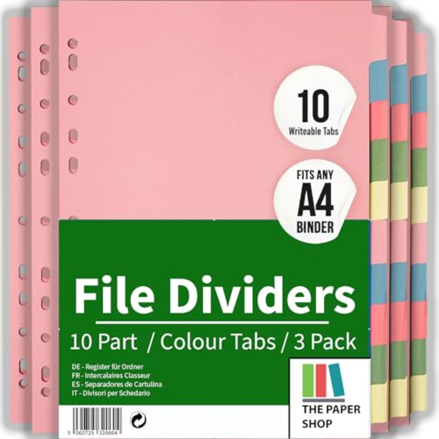 3 Pack] Binder Dividers with T - مراجعة Tab Divider A4 وسعره