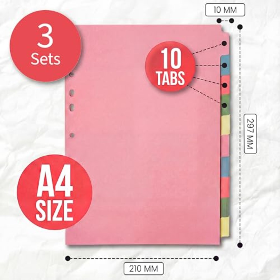 3 Pack] Binder Dividers with T - مراجعة Tab Divider A4 وسعره