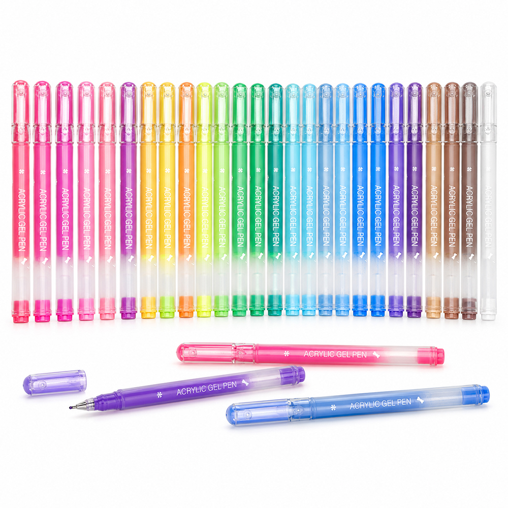 12 Colors Acrylic Gel Pens Set - مراجعة Correction Pen Fine وسعره