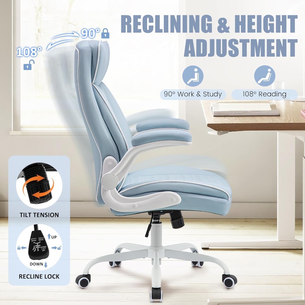 Computer Desk Chair with Lumba - مراجعة Leather Desk Pad وسعره