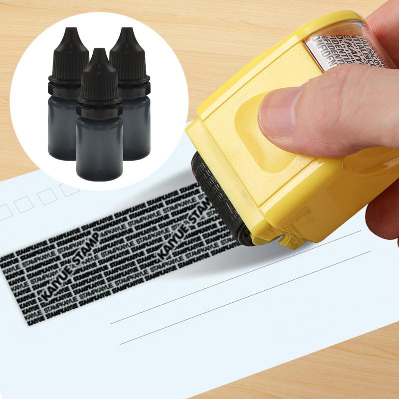 3pcs 10ml Black Ink Refills Pa - مراجعة Rubber Date Stamp وسعره