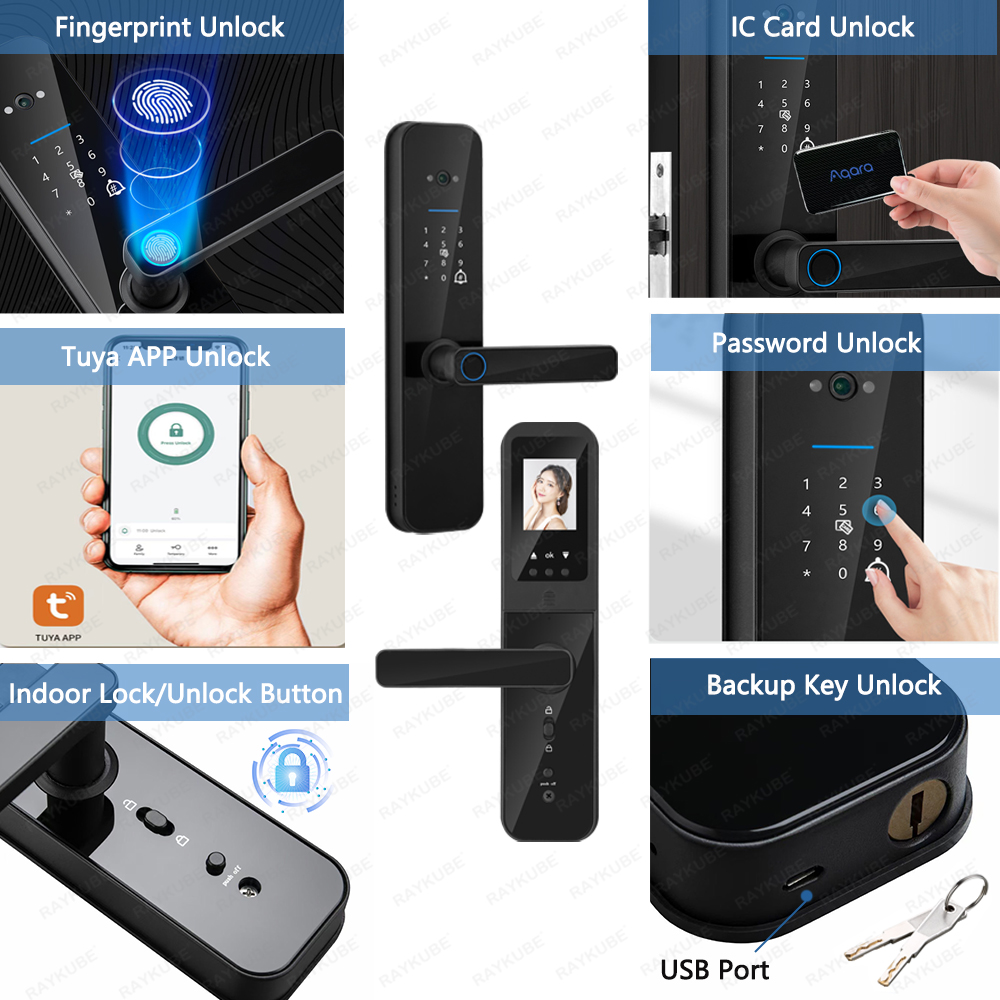 RAYKUBE F008 Tuya Wifi peephol - مراجعة Letter Opener Brass وسعره