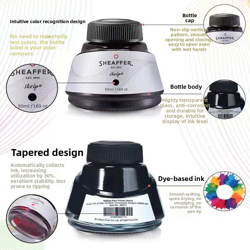 American SHEAFFER Color Dye In - مراجعة Fountain Pen Bottled Ink وسعره