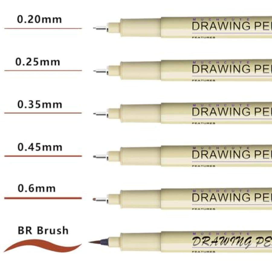 Muchcute Micro liner Drawing A - مراجعة Archive Box Set وسعره