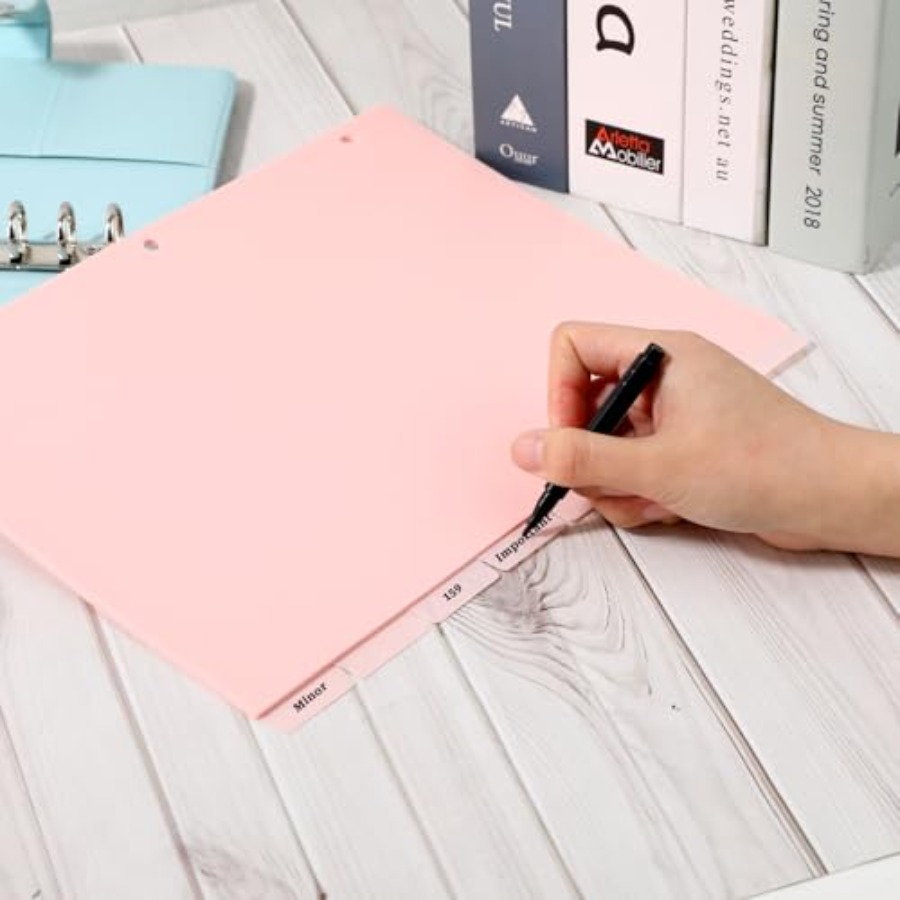A4 Pink 3-Ring Binder Dividers - مراجعة Tab Divider A4 وسعره