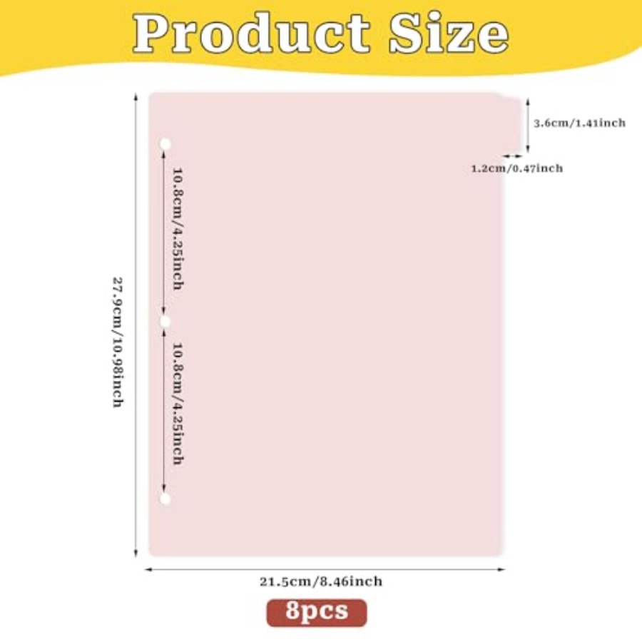 A4 Pink 3-Ring Binder Dividers - مراجعة Tab Divider A4 وسعره