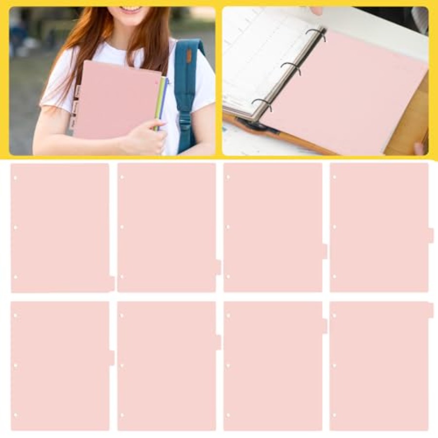 A4 Pink 3-Ring Binder Dividers - مراجعة Tab Divider A4 وسعره