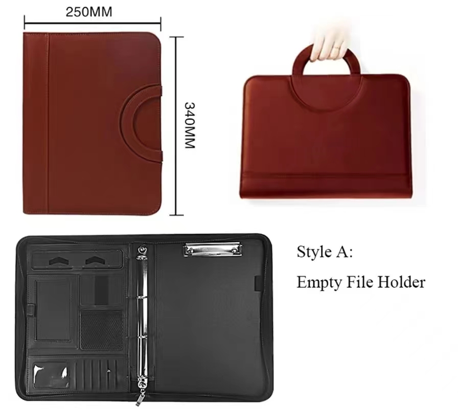 PU leather A4 zipper calculato - مراجعة Binder A4 Lever وسعره