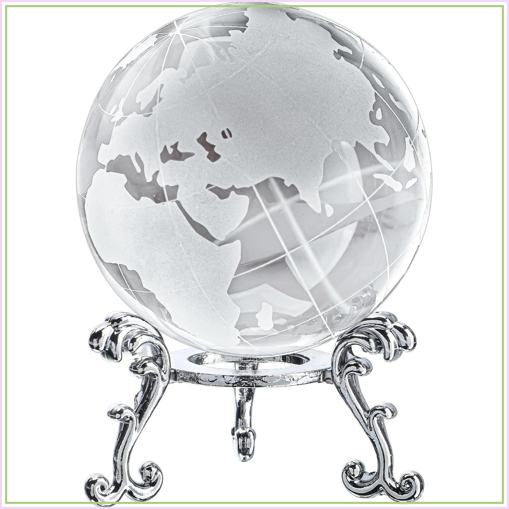 60mm Crystal Earth Globe Paper - مراجعة Paper Weight Crystal وسعره