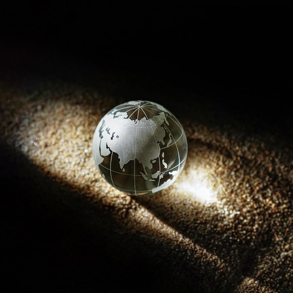 60mm Crystal Earth Globe Paper - مراجعة Paper Weight Crystal وسعره