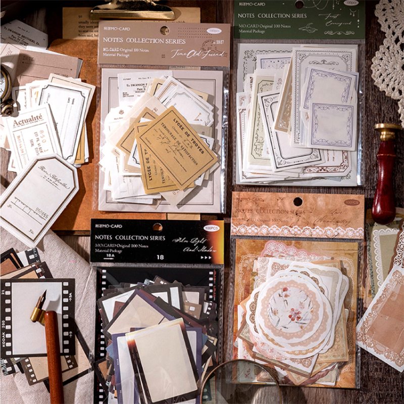 100Pcs/Pack Vintage Notes Mate - مراجعة Ink Blotter Paper وسعره
