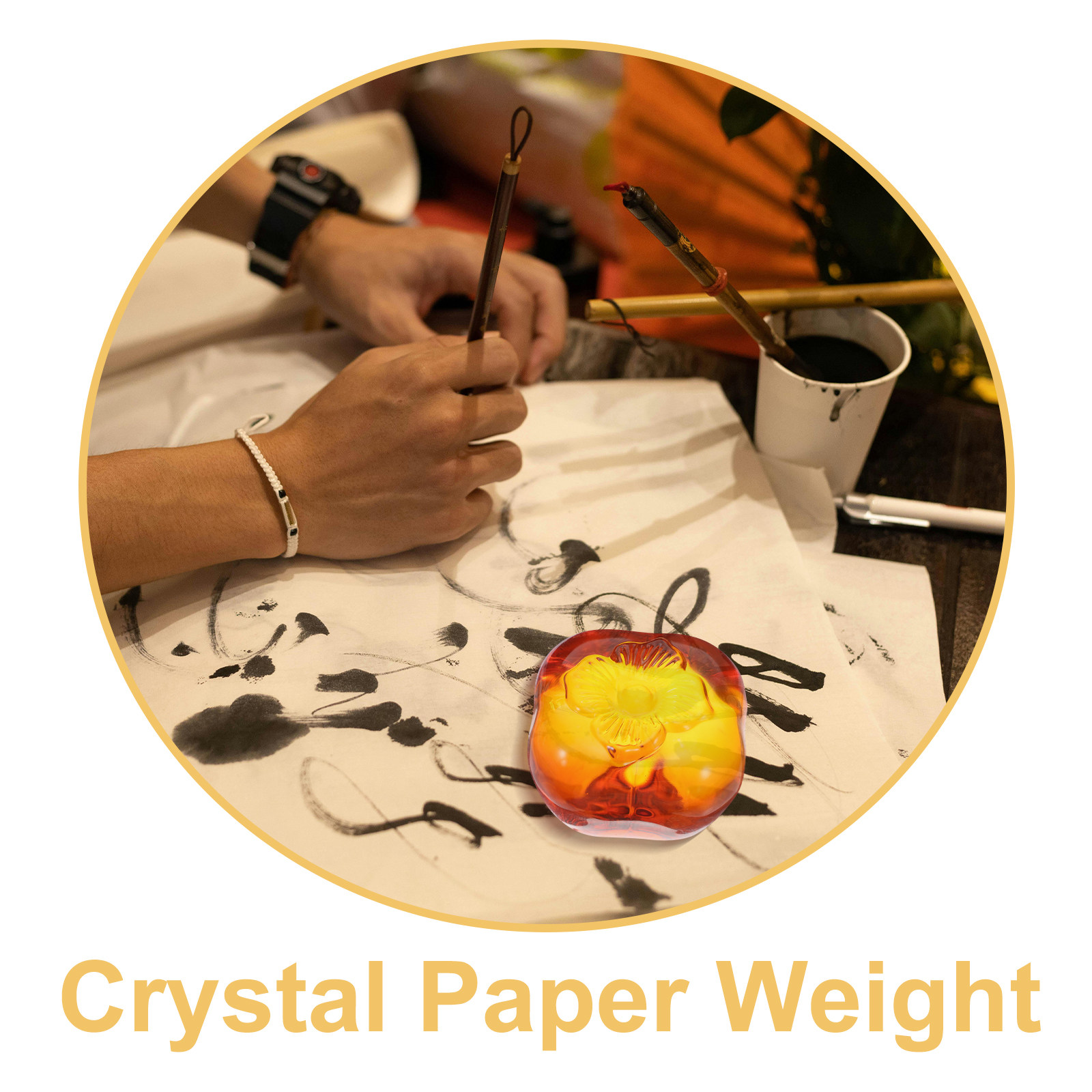 Heavy Glass Persimmon Paperwei - مراجعة Paper Weight Crystal وسعره