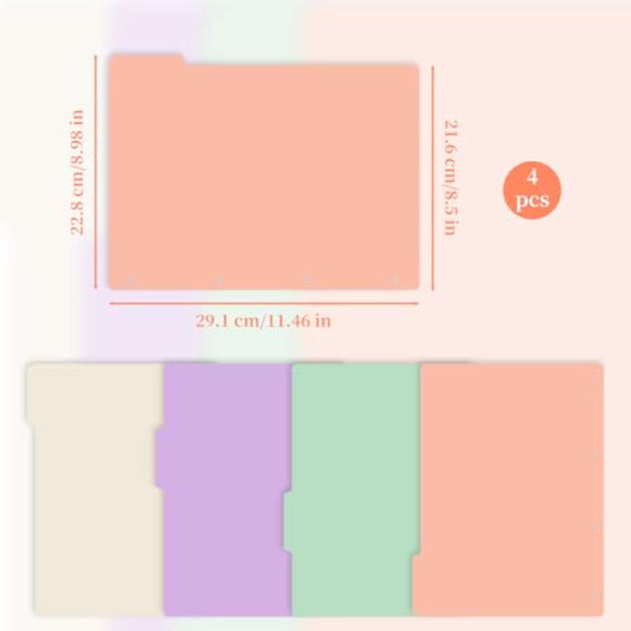4-Pack Binder Dividers with Ta - مراجعة Tab Divider A4 وسعره