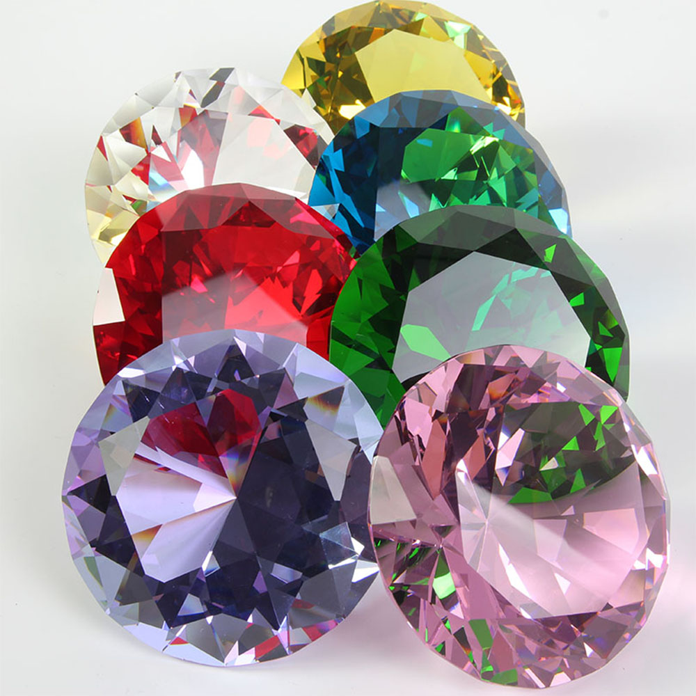 10 Colors Crystal Diamond Shap - مراجعة Paper Weight Crystal وسعره