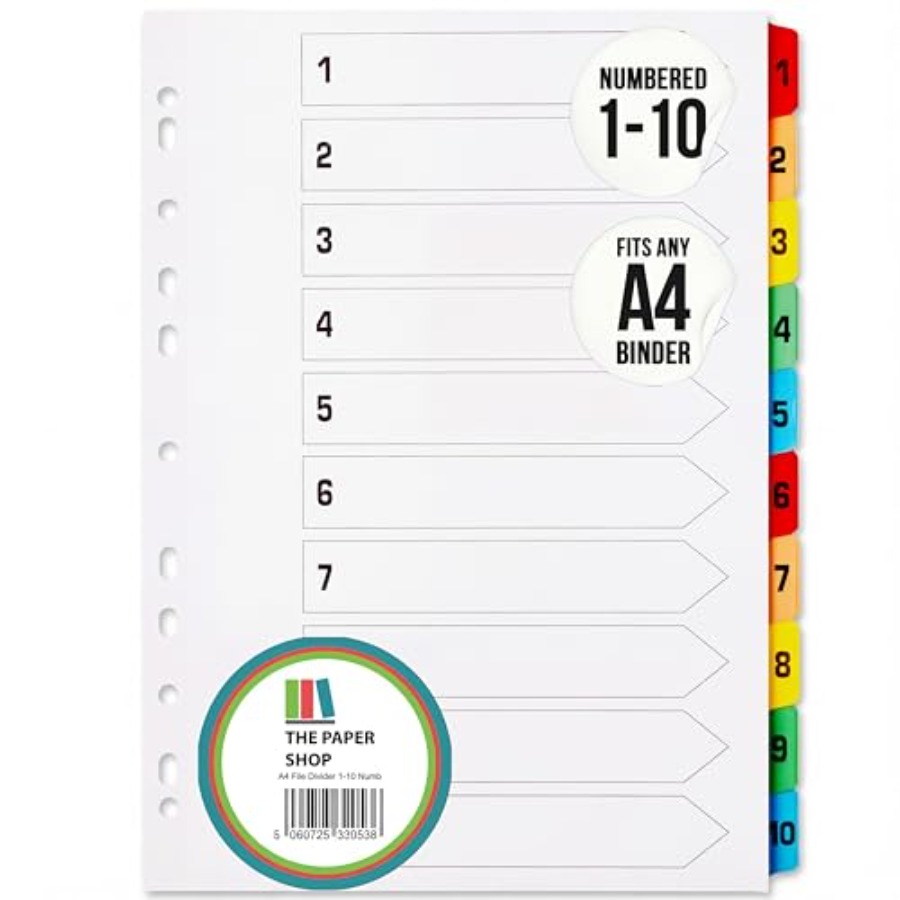 Binder Dividers with Tabs A4 1 - مراجعة Tab Divider A4 وسعره