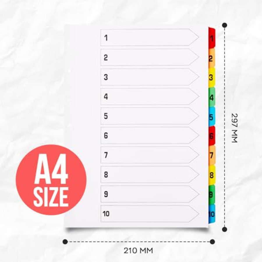 Binder Dividers with Tabs A4 1 - مراجعة Tab Divider A4 وسعره