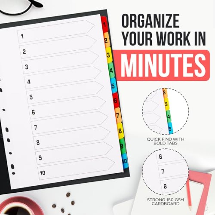 Binder Dividers with Tabs A4 1 - مراجعة Tab Divider A4 وسعره