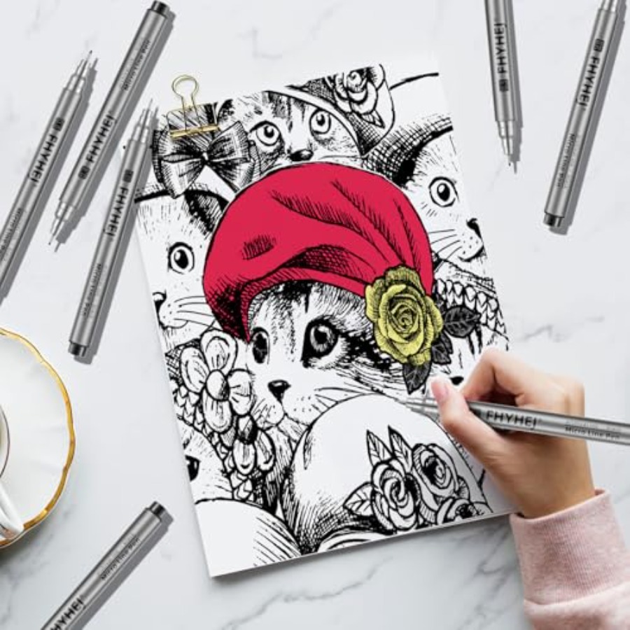 Micro Fineliner Drawing Art Pe - مراجعة Archive Box Set وسعره