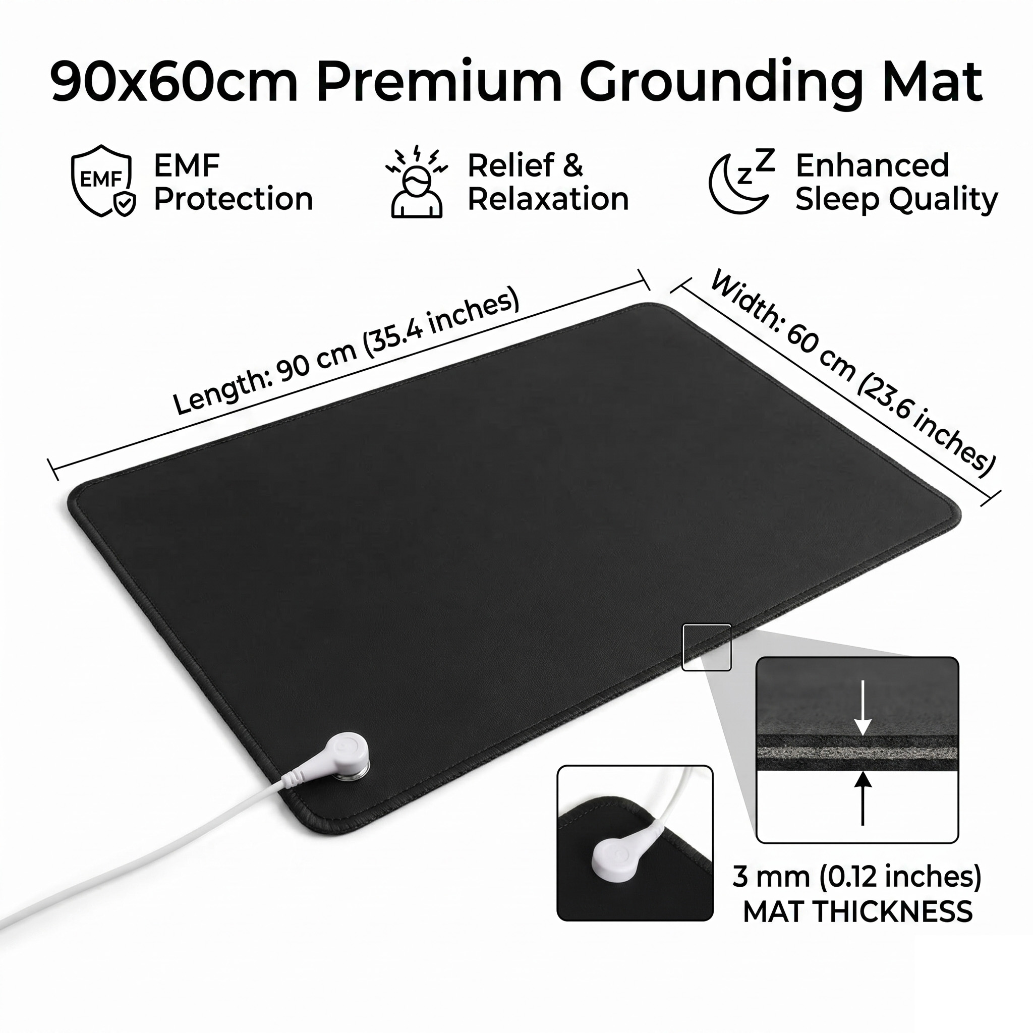 3mm PU Leather Grounding Mat E - مراجعة Leather Desk Pad وسعره