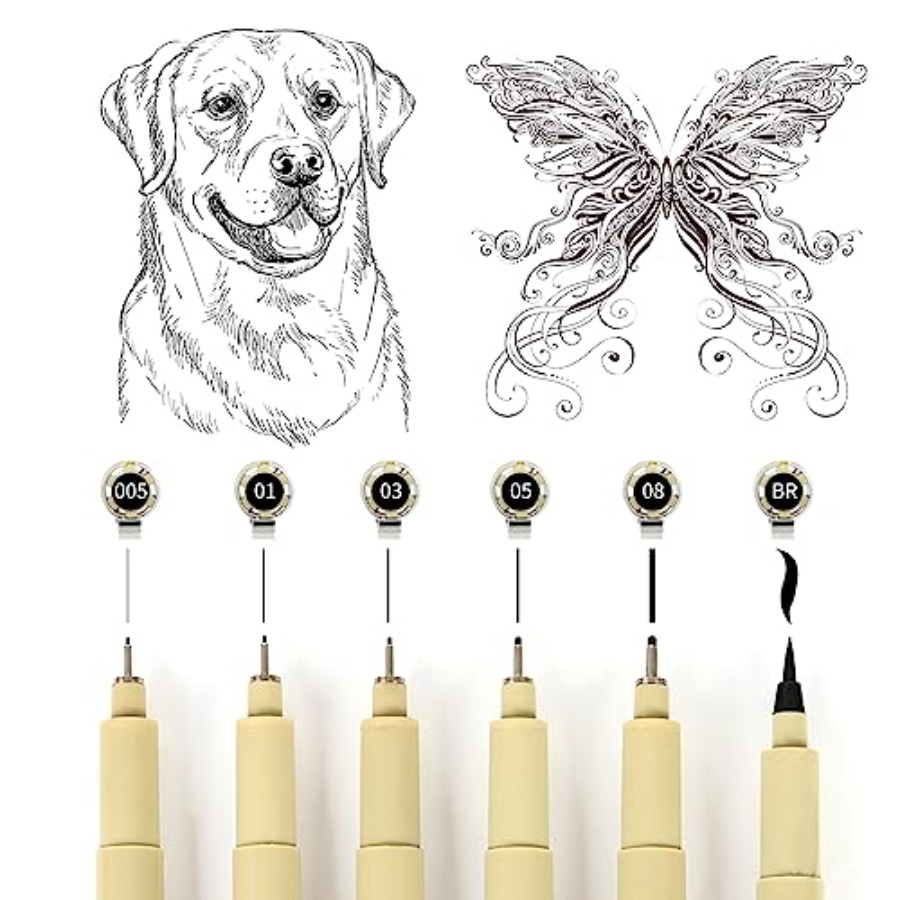 Micro Fineliner Set, 6 Pack Bl - مراجعة Archive Box Set وسعره
