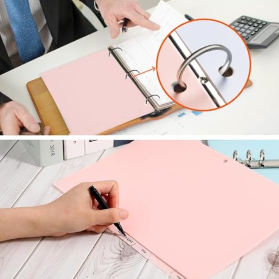 3 Ring Pink Binder Dividers wi - مراجعة Tab Divider A4 وسعره