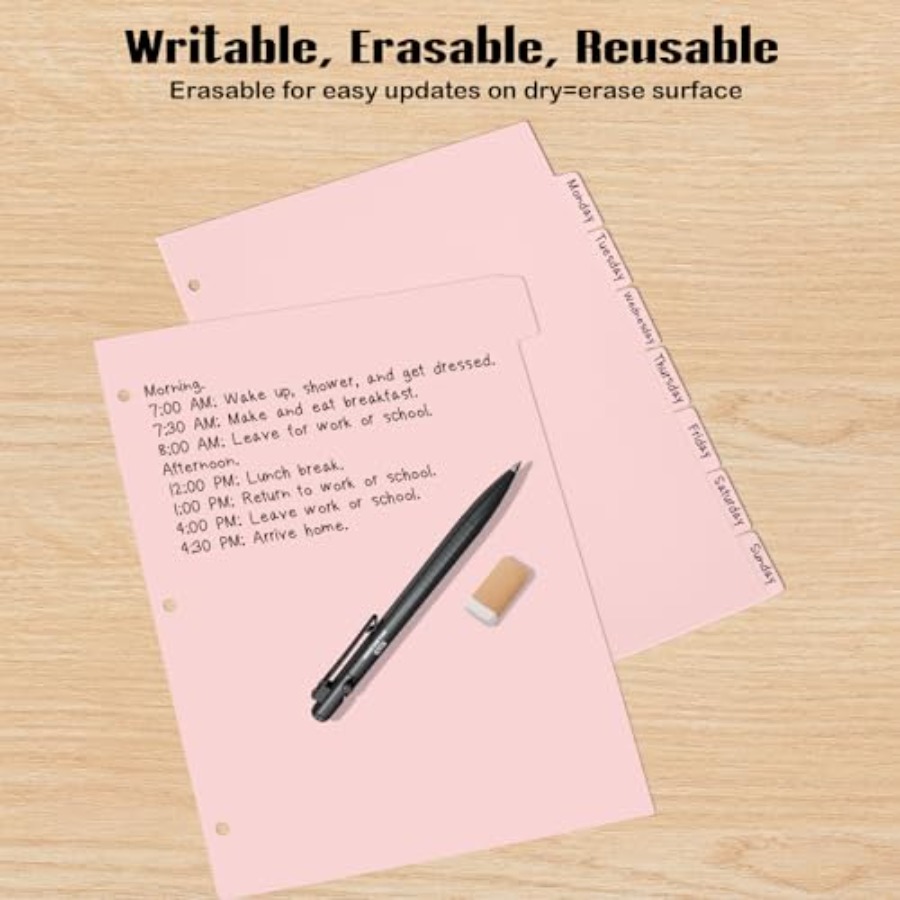 3 Ring Pink Binder Dividers wi - مراجعة Tab Divider A4 وسعره