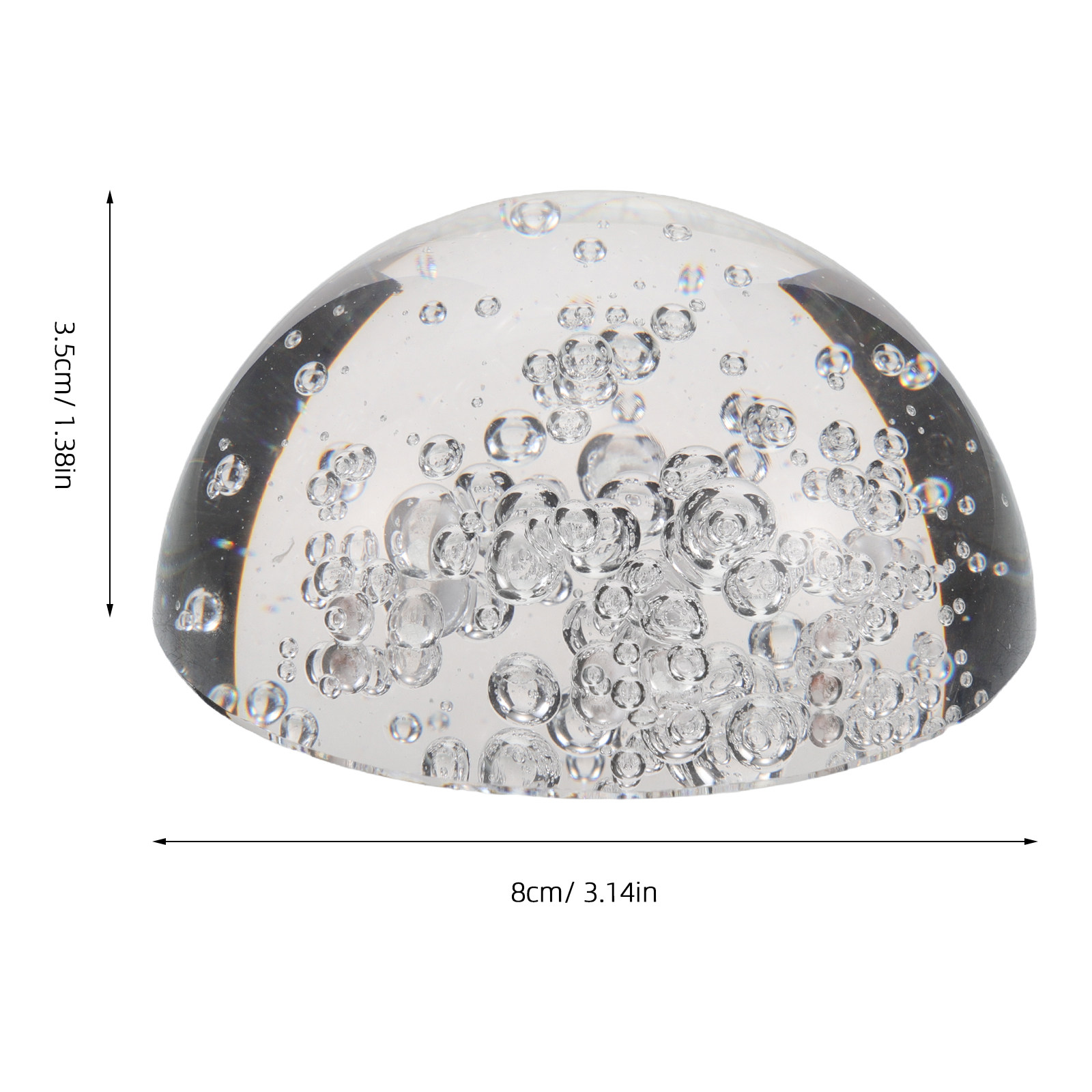 Half Crystal Ball Clear Decora - مراجعة Paper Weight Crystal وسعره